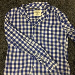 Aeropostale Button Down Mens Shirt Plaid Size L